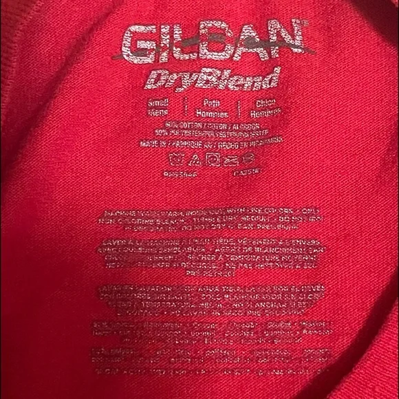 LACA Red Live Among Culture & Art Gilden Dry Blend Cotton & Polyester Tee - Picture 7 of 7